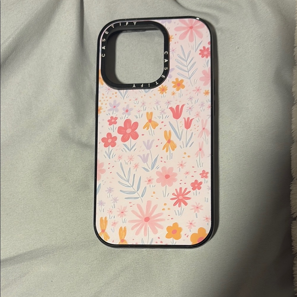 Casetify Pink Floral iPhone Case with Protective Bumper